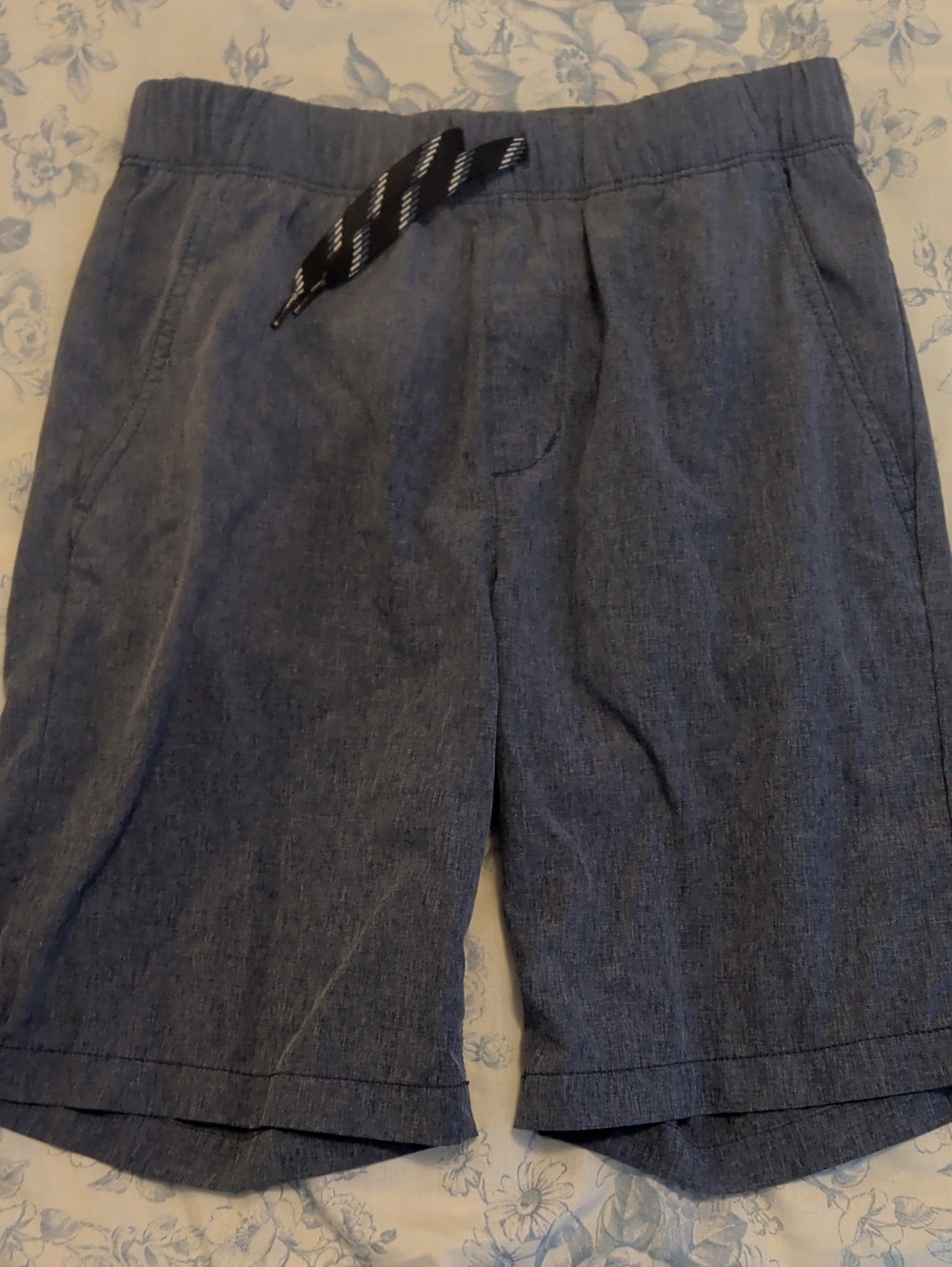 Old Navy Boys Navy Blue Athletic Drawstring Swim Trunks